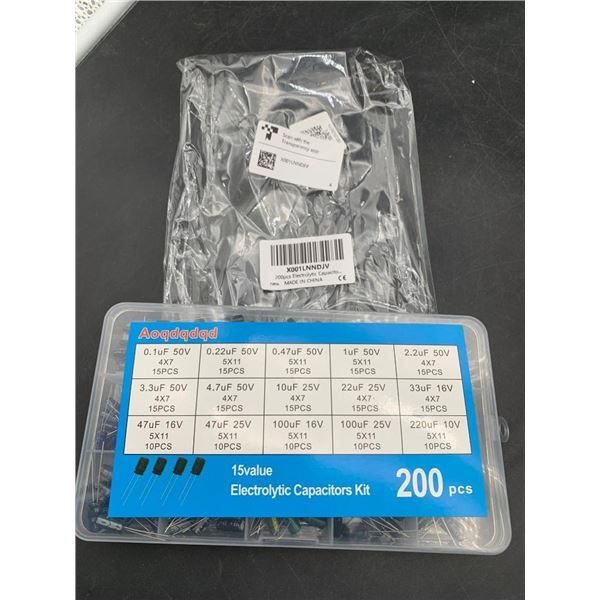 200-Piece Electrolytic Capacitor Assortment Kit – 15 Value Range