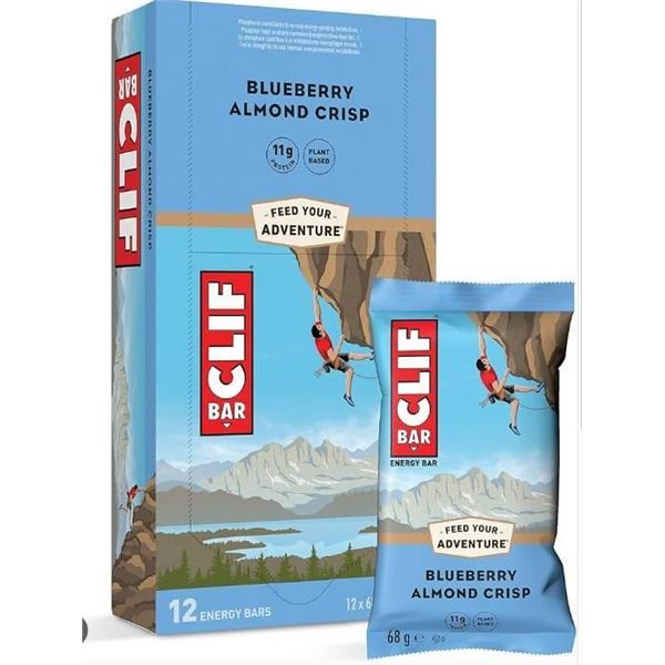 Clif Bar Blueberry Almond Crisp Energy Bars, 12 Pack, 68g Each