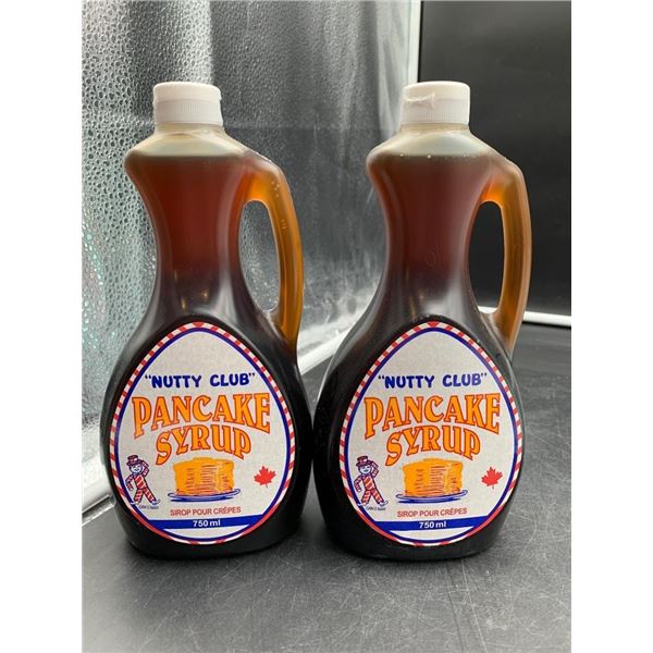 Nutty Club Pancake Syrup, 750 mL, Set of Two Bottles