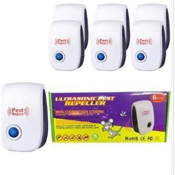Ultrasonic Pest Repeller with Multi-Function Technology, 6-Pack