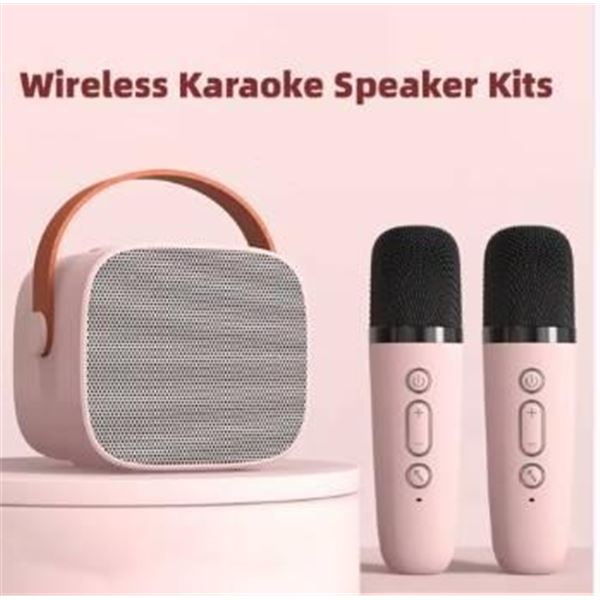 Wireless Karaoke Microphones with Speaker and Charging Cable