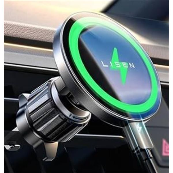 Lisen Wireless Car Phone Charger Mount (Black/1 Pack)