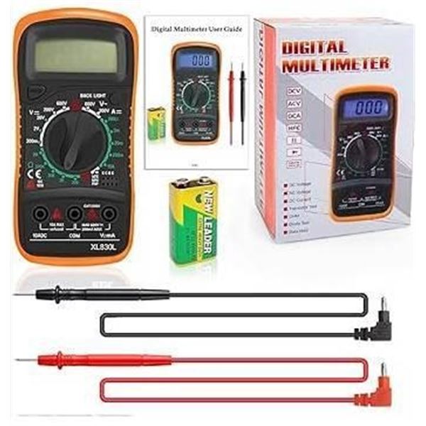 XL830L Digital Multimeter with Battery and Test Leads