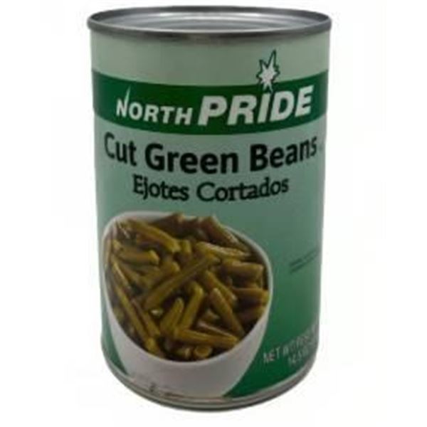 North Pride Cut Green Beans  6×15 oz cans
