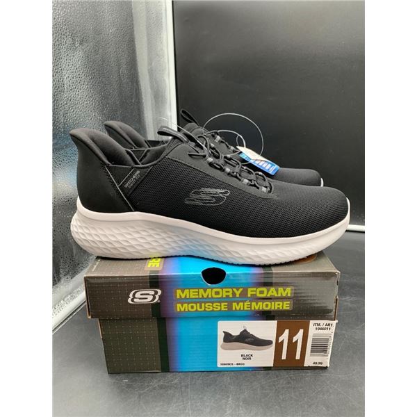 Skechers Men’s Memory Foam Athletic Shoes Size 11, Black/White