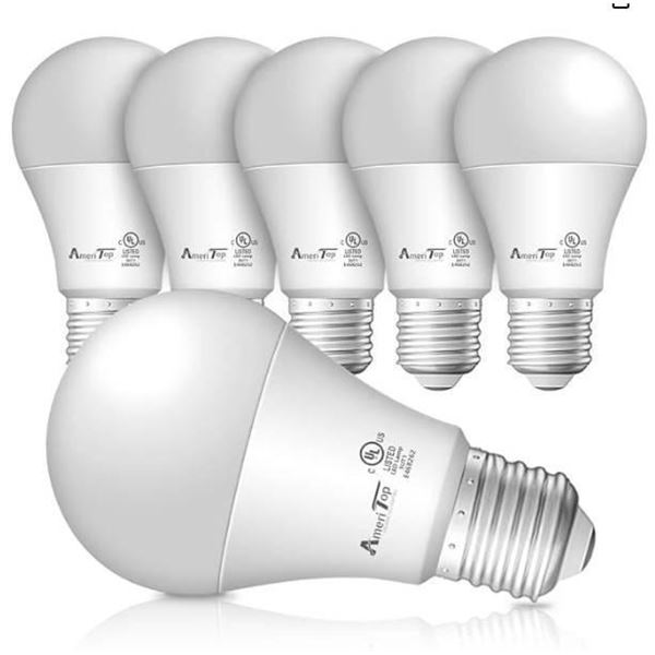 SUCHOT A19 15W LED Light Bulbs, 6 Pack, Lot of 2 Warm White