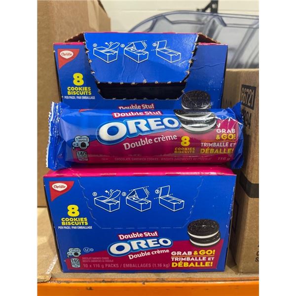 Oreo Double Stuf Chocolate Sandwich Cookies, Double Creme, 2 Cases (10 x 116g Each)