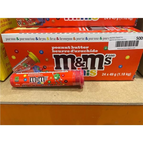 M&M’s Peanut Butter Minis 24 Tubes of 49g Each (1.18kg Total)