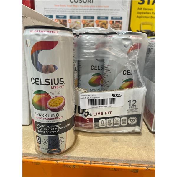 Celsius Sparkling Mango Passionfruit Energy Drink 12-Pack, 12 fl oz each