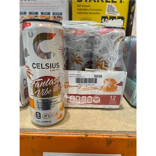 Celsius Fantasy Vibe Energy Drink 12-Pack, 12 fl oz (355 mL) Cans