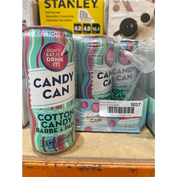 Candy Can Cotton Candy Sparkling Beverage, 12 x 330mL