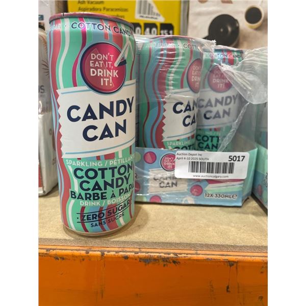 Candy Can Cotton Candy Sparkling Beverage, 12 x 330mL