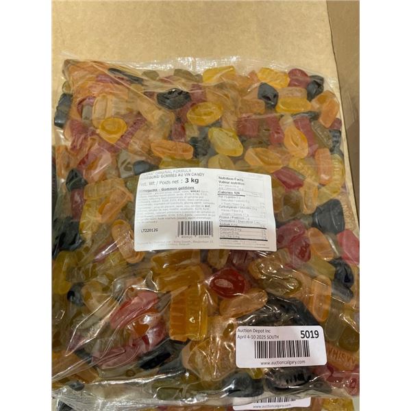3kg Bag of Assorted Winegums Gummy Candy