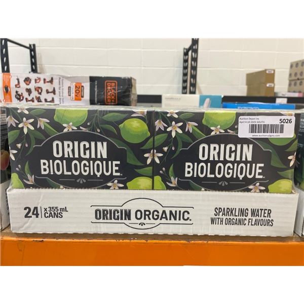 Origin Organic Sparkling Water With Organic Flavours 24 x 355 mL Cans