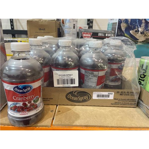 Ocean Spray Original Cranberry Cocktail 12-Pack 32 oz Bottles