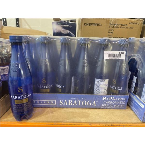 Saratoga Sparkling Carbonated Spring Water 24×473 mL Bottles