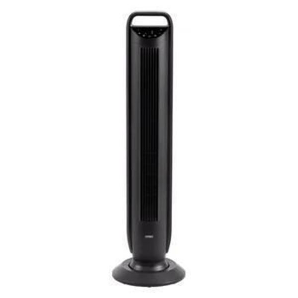 Seville Classics UltraSlimline Oscillating Tower Fan, Black