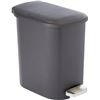 Image 1 : Amazon Basics Compact Bathroom Trash Can With Removable Inner Bucket, Black, 6 Liters