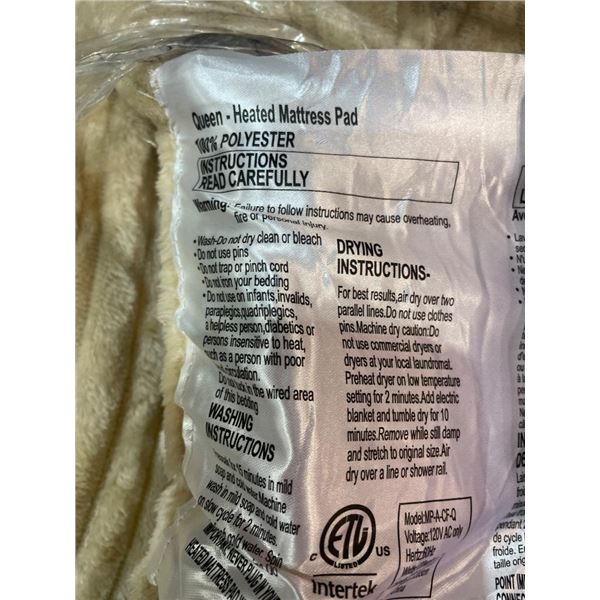 Queen-Size Heated Mattress Pad with Controller