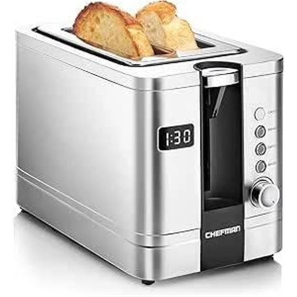 Chefman 2-Slice Digital Toaster with Countdown Timer