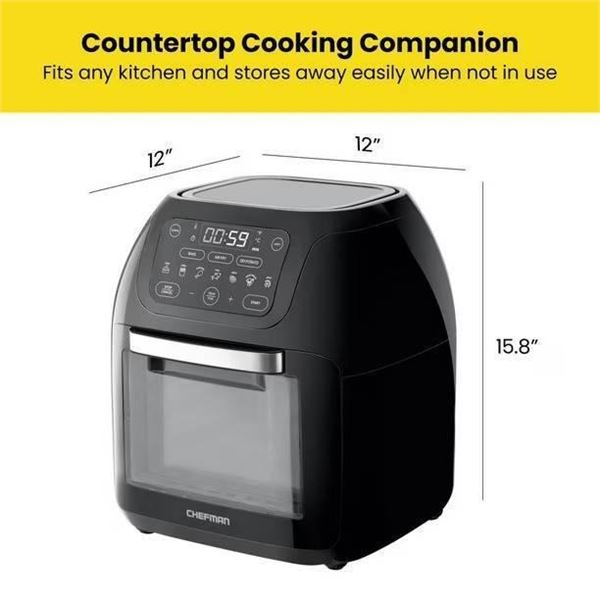 Chefman Cooking Forward RJ38-12-AS Air Fryer Oven