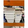 Image 1 : Set of Square White Plastic Containers in Various Sizes