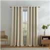 Image 1 : Bon Luxe Pair of Knit Blackout Curtain Panels, Beige