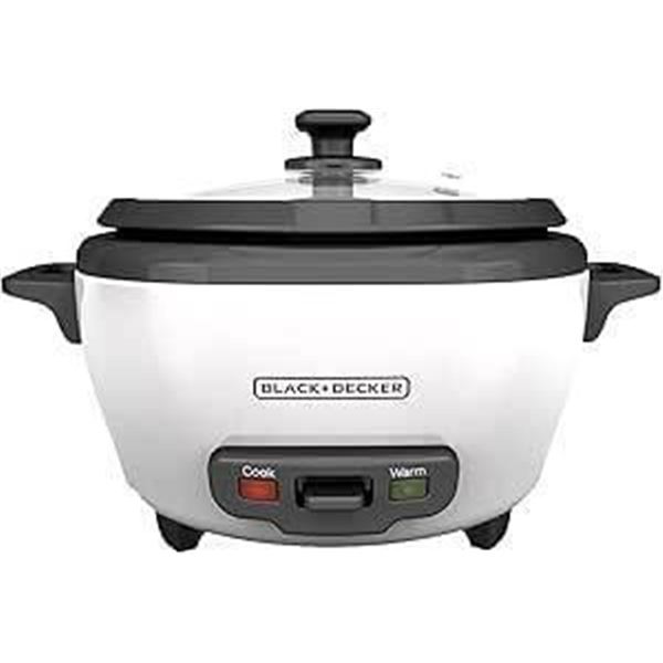 Black+Decker 6-Cup Rice Cooker and Steamer with Keep-Warm Function