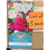 Image 1 : Lot of 5 Packs  Mr. Fothergill’s Petunia Balcony Choice Mixed Seeds
