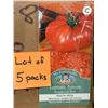 Image 1 : Lot of 5 Packs  Mr. Fothergill’s Ponderosa Pink Tomato Seeds