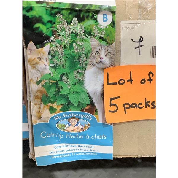 Lot of 5 Packs Mr. Fothergill’s Catnip Seeds