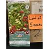 Image 1 : Lot of 5 Mr. Fothergill’s Strawberry Red & White Mixed Seeds