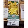 Image 1 : Lot of 5 Packs Burpee Bean Haricot Golden Recipe Seed Packs