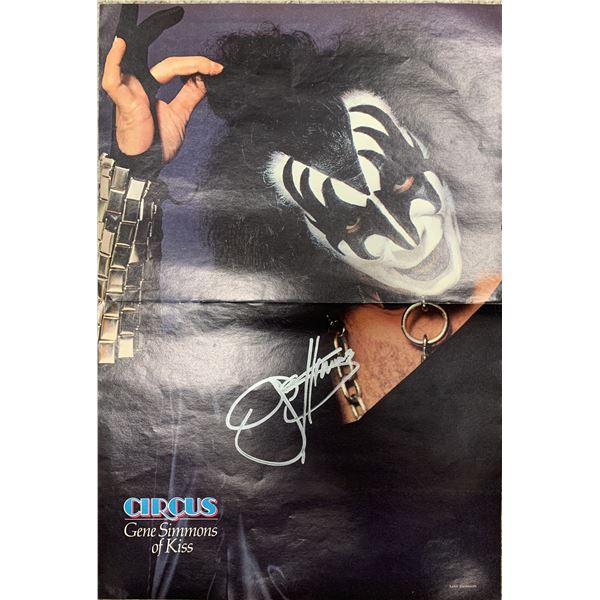 Gene Simmons signed insert poster
