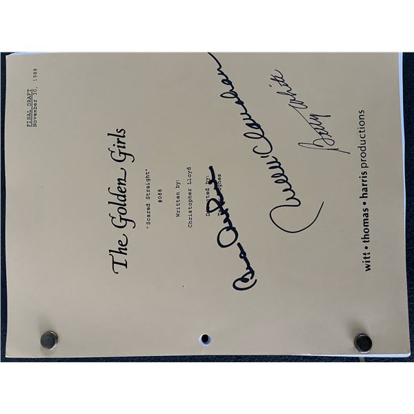 The Golden Girls cast signed script