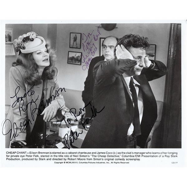 The Cheap Detective Eileen Brennan, Peter Falk and James Coco signed movie photo