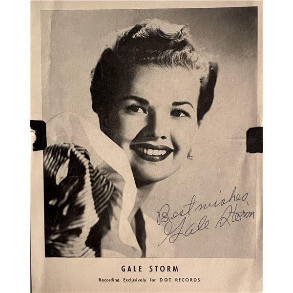 Gale Storm signed photo