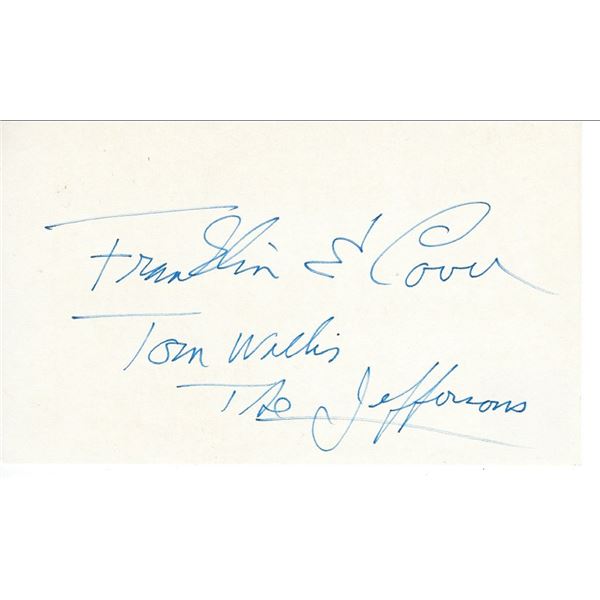 The Jeffersons Franklin Cover original signature
