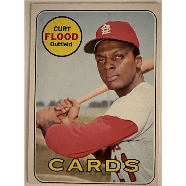St. Louis Cardinals Curt Flood baseball trading card