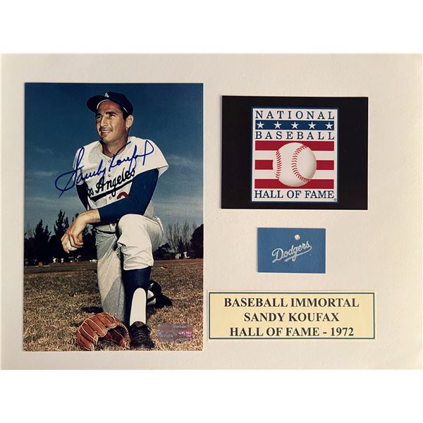 Sandy Koufax signed photo