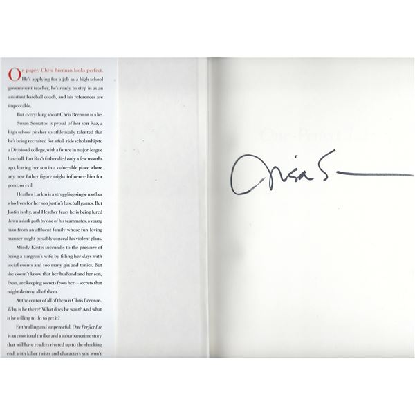 One Perfect Lie Lisa Scottoline signed book