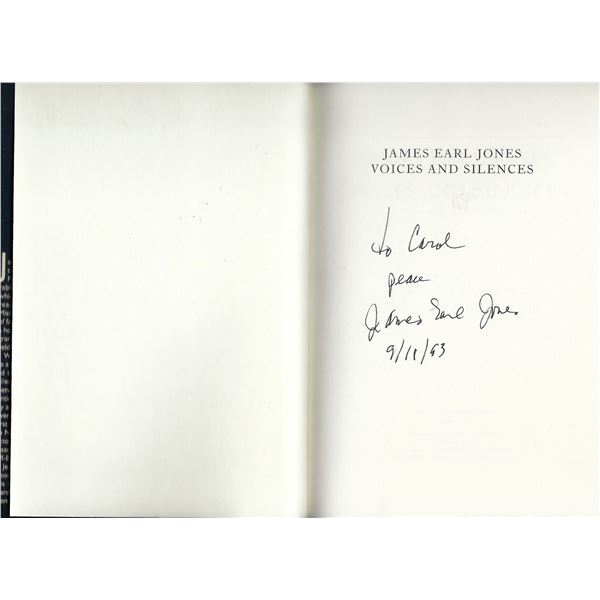 Darth Vader James Earl Jones signed book