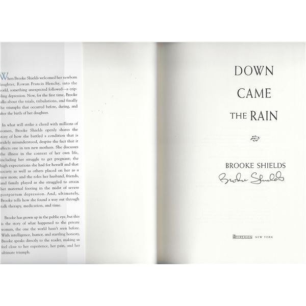 Brooke Shields signed book