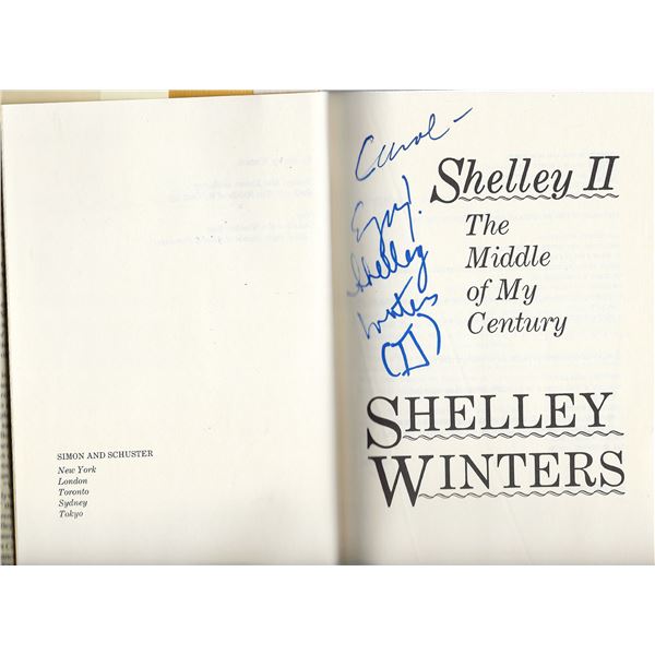 Shelley II: The Middle of my Century Shelley Winters signed book