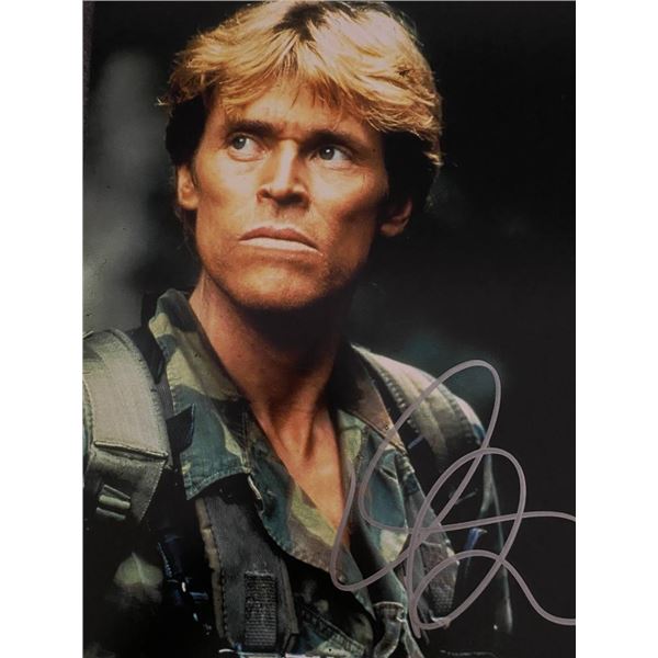 Platoon Willem Dafoe signed movie photo