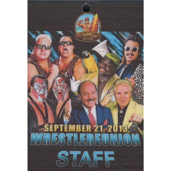 Hulk Hogan signed "Wrestler Reunion" staff pass