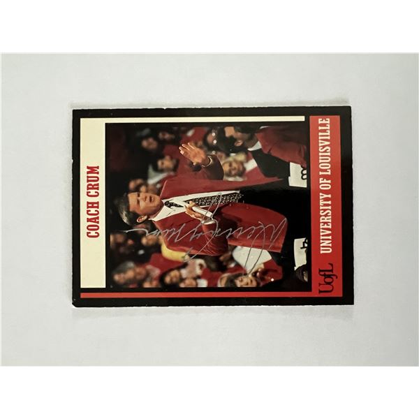 University of Louisville Coach Crum collectible trading card