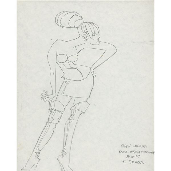 Tony Salmons original signed sketch