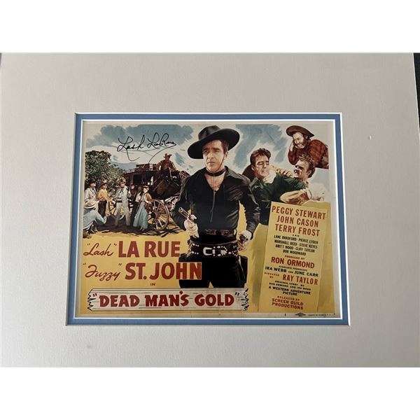 Lash LaRue signed matted photo