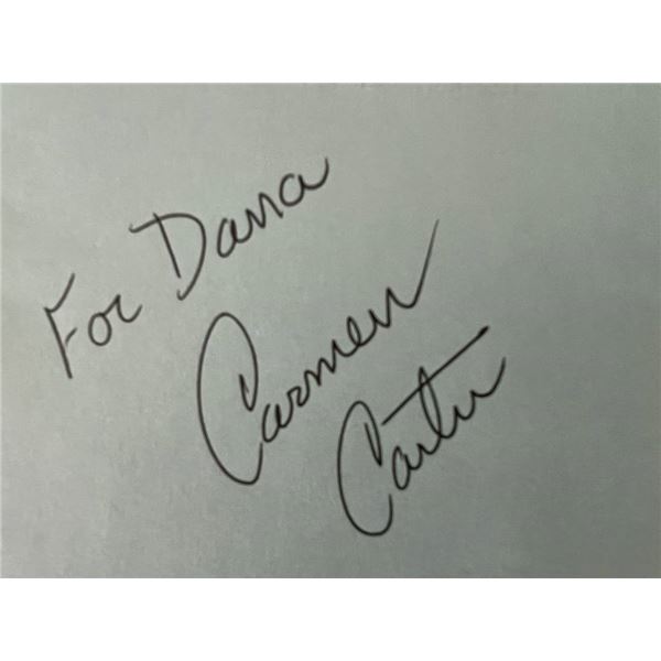 Star Trek writer Carmen Carter autograph